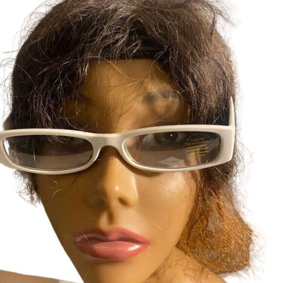 Women's White Frame Glasses‎ Square UV400 Protection  #44 - Picture 1 of 10